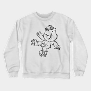 caring bear with roller skates Crewneck Sweatshirt